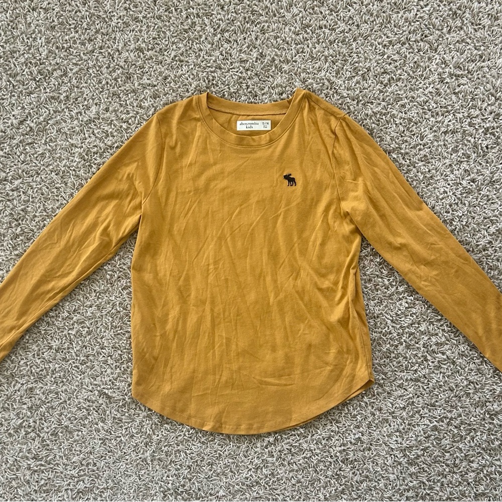 abercrombie kids Girls Size 13/14 Yellow Long Sleeve Shirt